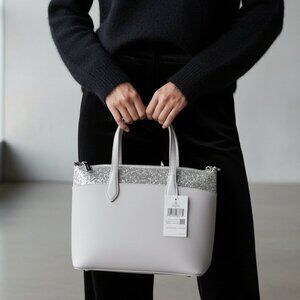 Sparkling! Kate Spade Glitter Mixed M Satchel — NWT